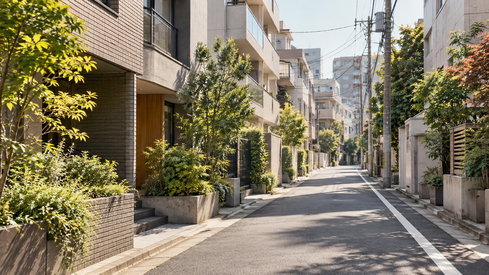 東京の住宅街をイメージした風景